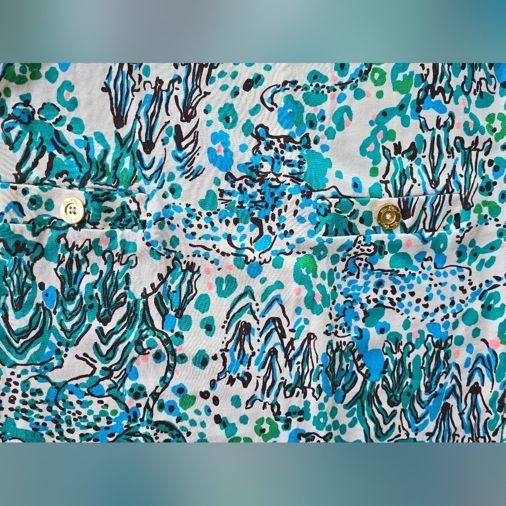 Lilly Pulitzer Corine Dress Sea Oat Escapades in the Everglades Big Cats XXS - Picture 6 of 7